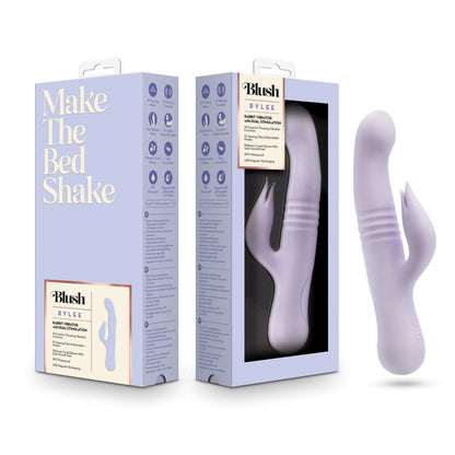 Lavender rabbit vibrator with thrusting vibrations, dual stimulation, and waterproof silicone design for G-spot and clitoral pleasure.

Keywords: rabbit vibrator, Rylee vibrator, thrusting vibrator, G-spot vibrator, clitoral stimulation, dual-stimulation vibrator, waterproof vibrator, USB rechargeable, platinum-cured silicone, soft silicone vibrator, 9.25-inch vibrator, satin smooth, body-safe vibrator