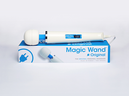 The Magic Wand Original, a legendary plug-in massager with two speeds, silicone head, flexible neck, and durable Japanese design.

Magic Wand Original, Hitachi Magic Wand, plug-in massager, corded vibrator, two-speed massager, authentic Magic Wand, silicone massage wand, powerful massager, stress relief wand, iconic Hitachi wand