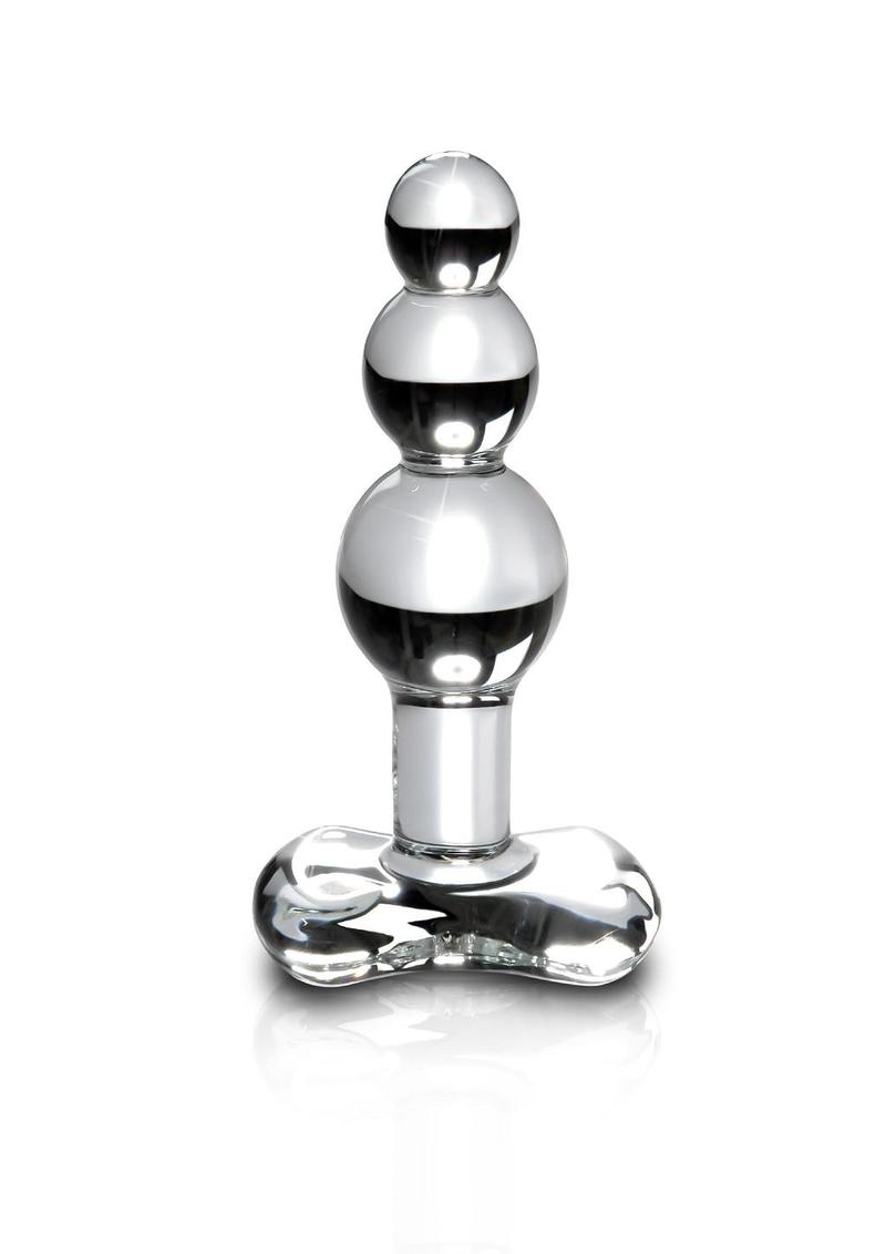 Hand-blown glass plug with tapered tip, graduated bulbs, and ergonomic base, perfect for anal play and temperature-responsive sensations.

Icicles No. 47 glass plug, hand-blown glass anal plug, luxury anal toy, hypoallergenic glass plug, graduated bulb anal plug, temperature play glass toy, elegant anal massager, nonporous glass butt plug, ergonomic anal toy, dishwasher-safe anal plug