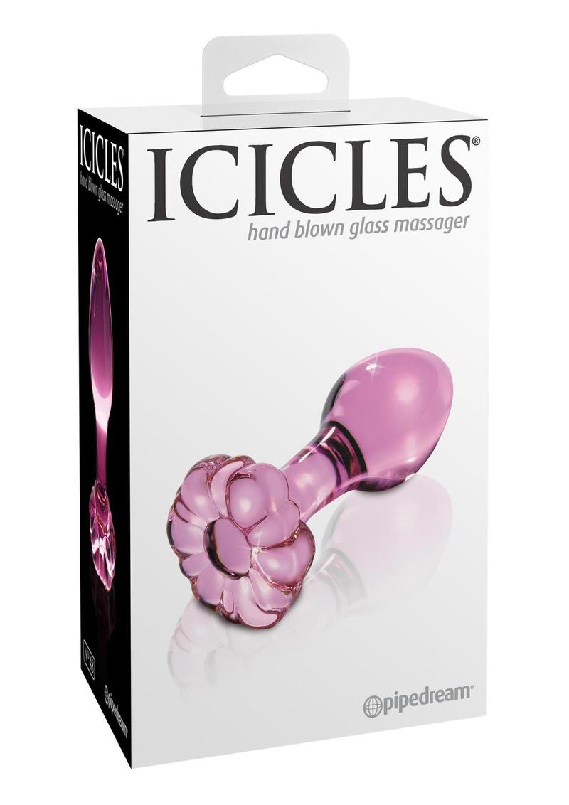 Icicles No. 48 Flower Shaped Glass Anal Plug - Pink
Pink glass anal plug with a tapered tip, bulbous design, and ergonomic base for comfortable and safe anal play.
Icicles No. 48, pink glass plug, luxury anal toy, hypoallergenic glass anal plug, tapered anal plug, temperature play butt plug, dishwasher-safe anal plug, body-safe glass plug, bulbous anal plug, elegant glass toy