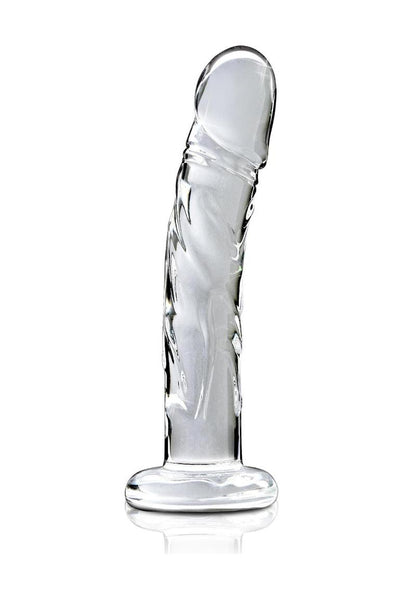 Elegant glass massager with a curved design, tapered tip, and harness-compatible base for G-Spot or P-Spot stimulation.

Icicles No. 62, glass massager, hypoallergenic glass toy, G-Spot stimulation wand, P-Spot glass toy, realistic glass dildo, temperature play toy, harness-compatible glass toy, dishwasher-safe glass massager, luxury glass wand.