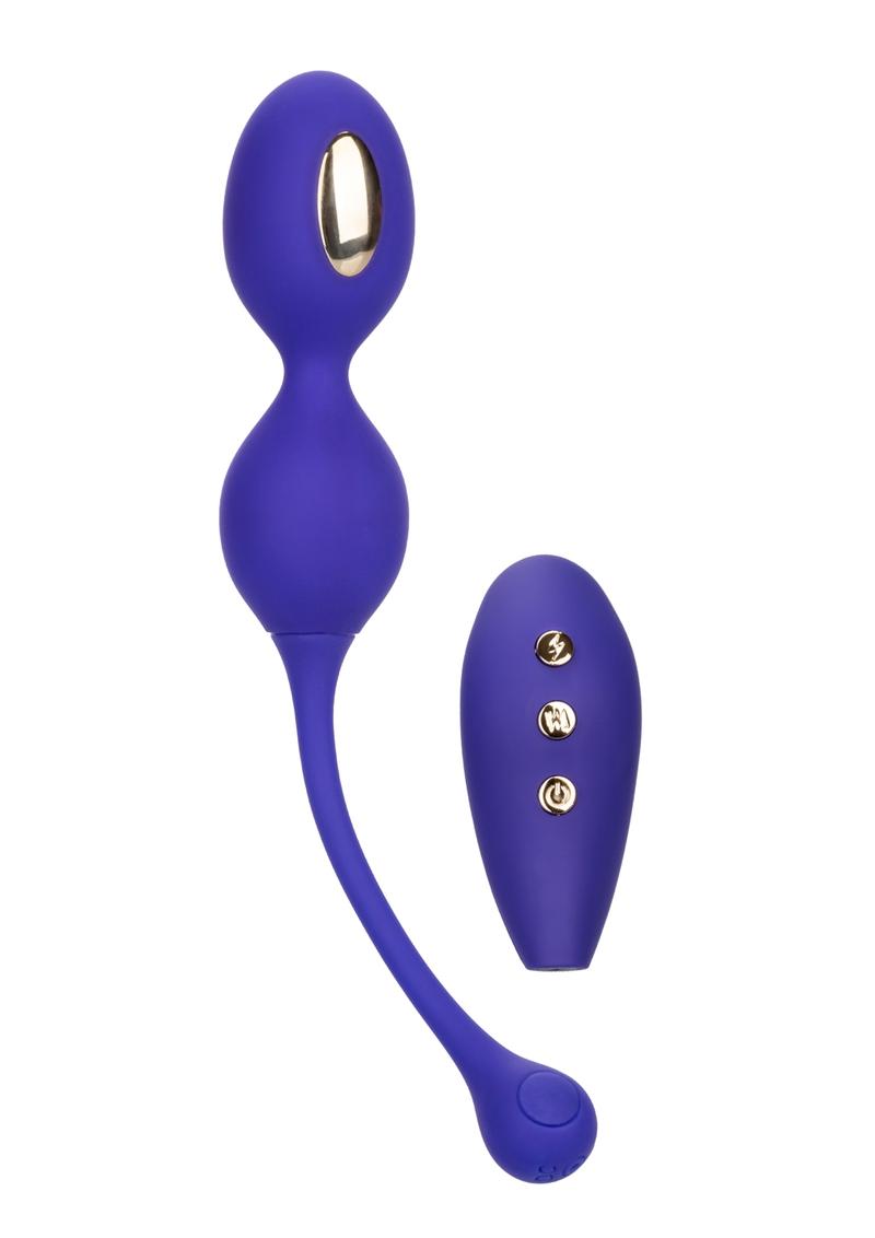 Impulse™ Intimate E-Stimulator Remote Dual Kegel Exerciser with vibrations, electro-stimulation, and wireless remote control.

dual Kegel exerciser, electro-stimulation Kegel device, remote control Kegel toy, vibrating Kegel exerciser, waterproof Kegel exerciser, pelvic floor strengthening device, USB rechargeable Kegel exerciser, body-safe electro Kegel, wireless Kegel exerciser.