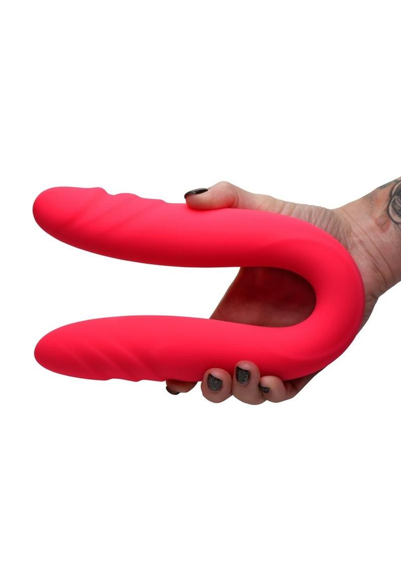 Purple or Pink silicone double dildo with bendable shaft, textured dual ends, and remote-controlled vibrations for double penetration or partnered fun.

vibrating double dildo, silicone double-ended dildo, bendable double dildo, Purple double dildo, Pink double dildo, remote-controlled vibrator, premium silicone dildo, double penetration dildo, waterproof double dildo, ribbed textured dildo