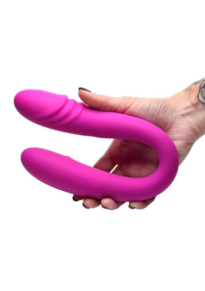 Purple or Pink silicone double dildo with bendable shaft, textured dual ends, and remote-controlled vibrations for double penetration or partnered fun.

vibrating double dildo, silicone double-ended dildo, bendable double dildo, Purple double dildo, Pink double dildo, remote-controlled vibrator, premium silicone dildo, double penetration dildo, waterproof double dildo, ribbed textured dildo