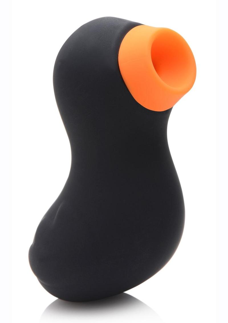 Compact clit stimulator shaped like a duck, available in Black, Pink, or Yellow, featuring 7 suction intensities, premium silicone material, and waterproof design.
Sucky Ducky, clit stimulator, waterproof clitoral toy, rechargeable clit sucker, 7 suction intensities, premium silicone vibrator, playful clit stimulator, bath-safe vibrator, novelty sex toy, Shegasm clit toy.