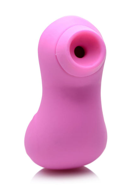 Compact clit stimulator shaped like a duck, available in Black, Pink, or Yellow, featuring 7 suction intensities, premium silicone material, and waterproof design.
Sucky Ducky, clit stimulator, waterproof clitoral toy, rechargeable clit sucker, 7 suction intensities, premium silicone vibrator, playful clit stimulator, bath-safe vibrator, novelty sex toy, Shegasm clit toy.