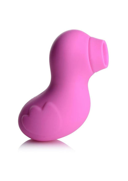 Inmi Shegasm Sucky Ducky Silicone Rechargeable Clitoral Stimulator - Pink Compact clit stimulator shaped like a duck, available in Black, Pink, or Yellow, featuring 7 suction intensities, premium silicone material, and waterproof design.
Sucky Ducky, clit stimulator, waterproof clitoral toy, rechargeable clit sucker, 7 suction intensities, premium silicone vibrator, playful clit stimulator, bath-safe vibrator, novelty sex toy, Shegasm clit toy.