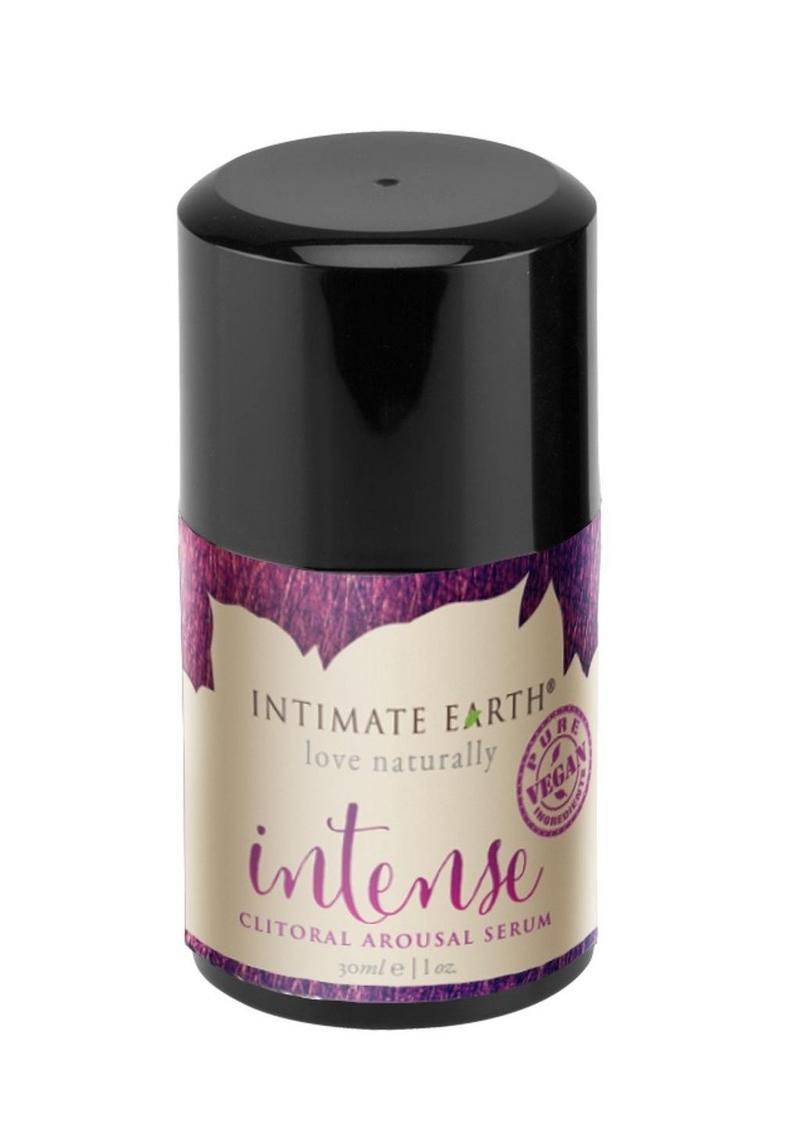 Intimate Earth Intense Clitoral Arousal Serum - 1oz Intense Clitoral Stimulating Serum: Organic peppermint oil, blood flow boosters, and menthol-free formula for heightened clitoral sensitivity.