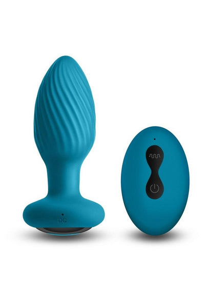 Inya Alpine Rechargeable Silicone Anal Plugs with their respective remote controls.