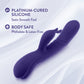 Blue rabbit vibrator with come-hither motion, G-spot stimulation, and dual vibration modes for clitoral and internal pleasure.
Keywords: rabbit vibrator, G-spot massager, come-hither motion, dual vibration modes, clitoral stimulator, silicone vibrator, magnetic USB charging, splashproof vibrator, 8.75-inch vibrator, smooth silicone, body-safe, IPX6 waterproof