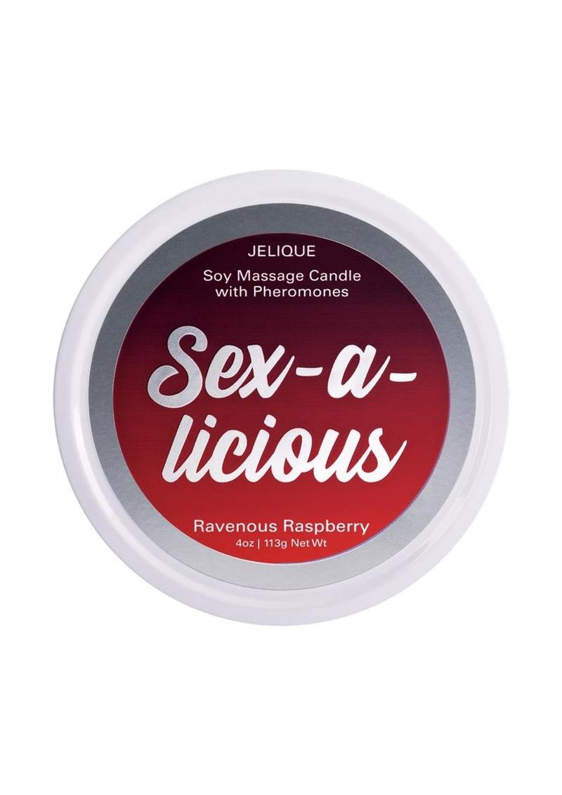 Jelique Massage Candle Pheromone Sex-A-Licious Ravenous Raspberry - 4oz. 
Raspberry-scented massage candle with pheromones, melts into warm soy oil, vegan-friendly, paraben-free, gluten-free, and cruelty-free.
Keywords: massage candle, Ravenous Raspberry massage oil candle, pheromone-infused candle, raspberry-scented massage candle, vegan massage soy oil candle, paraben-free massage candle, intimate massage candle, 4-ounce raspberry candle, sensual massage candle, Classic Erotica massage candle. 