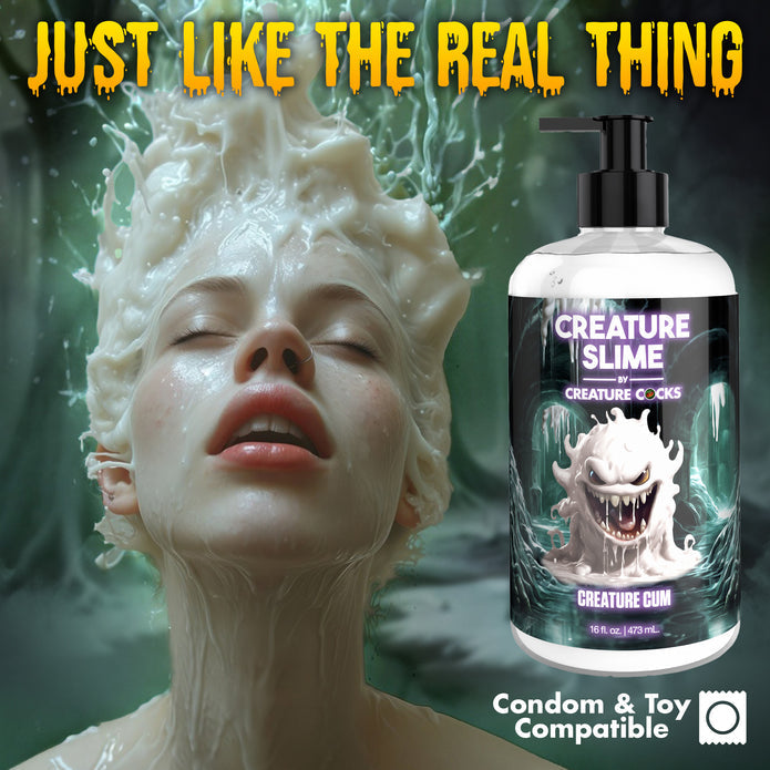 Unscented thick, gooey lubricant designed for fantasy roleplay and safe for all toys.

Jizz Lubricant, unscented lubricant, thick and gooey lube, fantasy roleplay lube, monster jizz lubricant, water-based lubricant, safe for all toys, easy cleanup lubricant, slime-like lube, alien roleplay lubricant