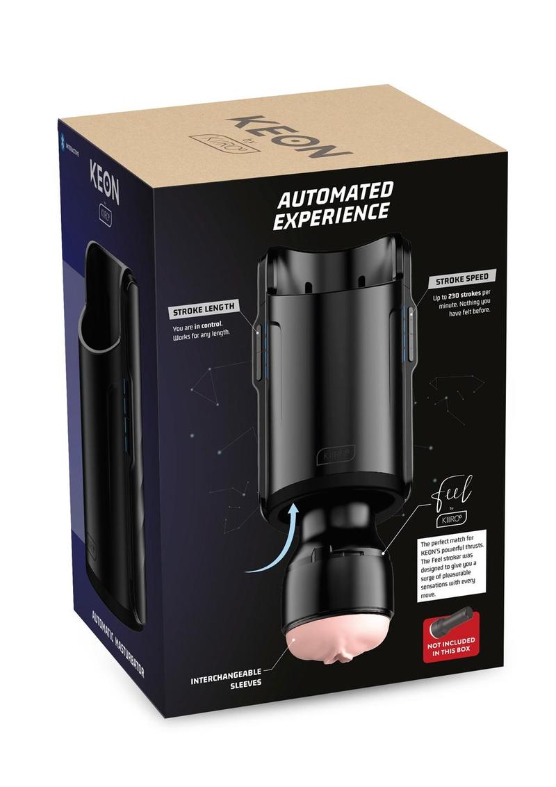 KEON by KIIROO interactive masturbator with Bluetooth connectivity, lifelike Feel Stroker, 230 strokes per minute, hands-free ergonomic design.
Keywords: interactive masturbator, hands-free sex toy, VR-compatible masturbator, Bluetooth stroker, Feel Stroker, customizable stroke length, 230 strokes per minute, male sex toy, advanced masturbator, KIIROO FeelConnect, lifelike sensations, sex technology.