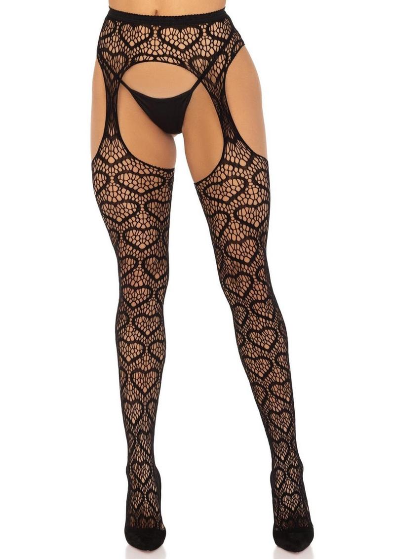 Heart Suspender Hose | Leg Avenue