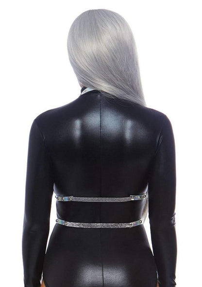 Iridescent Studded Vinyl Body Harness Top ♥ Leg Avenue