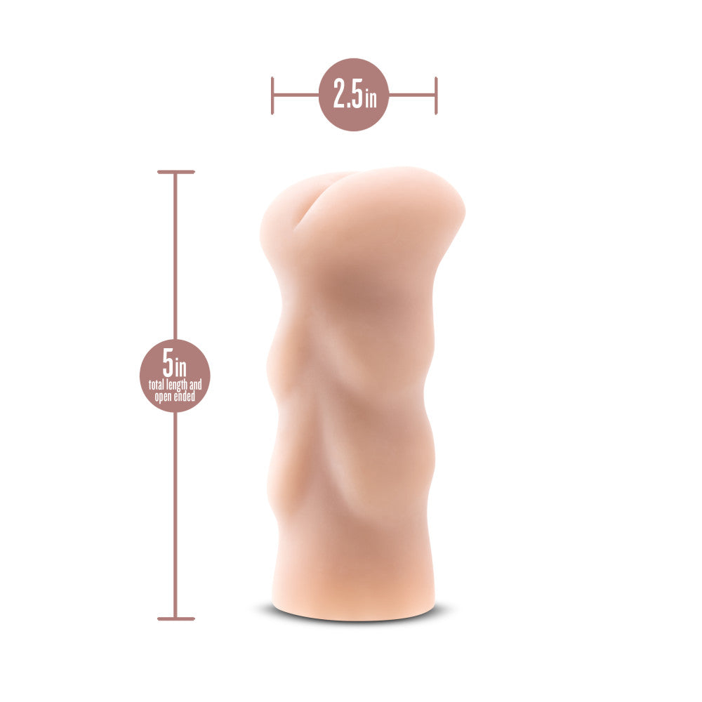 Beige male stroker with a tight, ribbed canal and ultra-soft X5® Plus material, designed for a realistic anal feel.
Keywords: male stroker, Cassie masturbator, tight canal stroker, ribbed canal, X5® Plus material, realistic anal feel, open-ended design, lifelike male toy, compact masturbator, lube compatible, AI-inspired sex toy, portable stroker