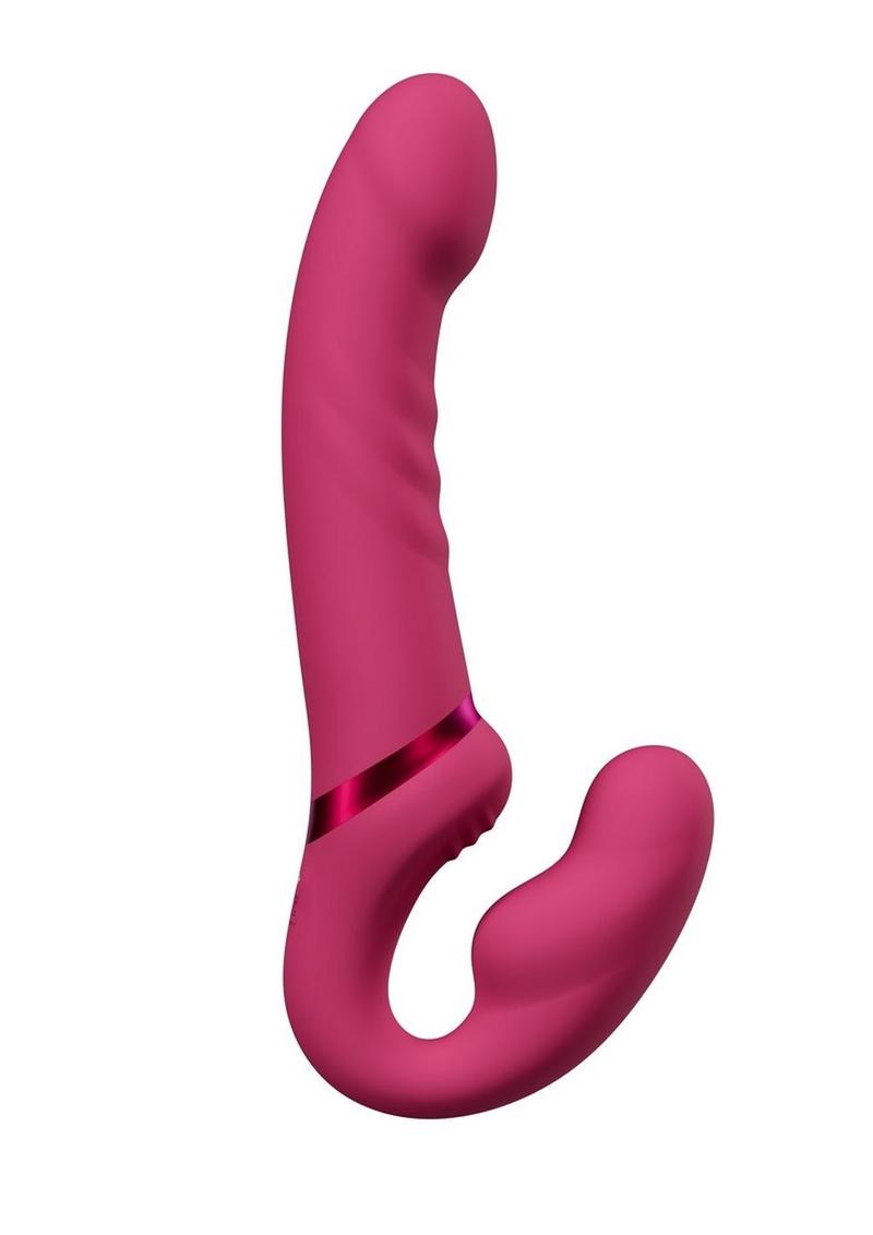 Lapis Rechargeable Silicone App Control Dual End Strapless Strap-On Vibrator ♥ Lovense