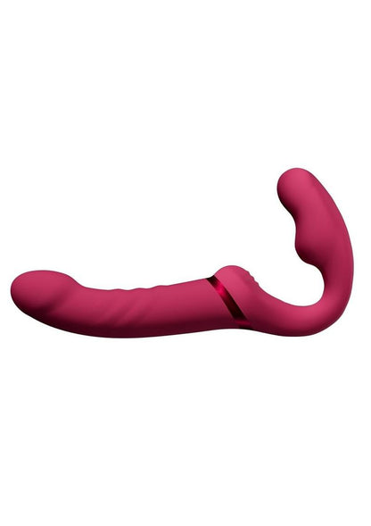 Lapis Rechargeable Silicone App Control Dual End Strapless Strap-On Vibrator ♥ Lovense