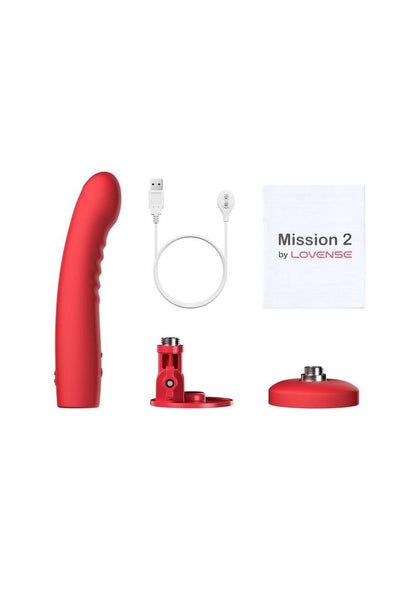 Lovense Mission 2 Silicone Rechargeable Vibrator - Red