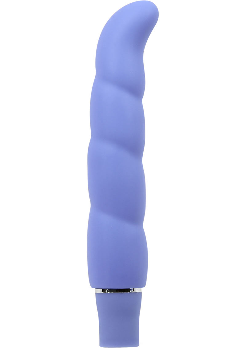 Luxe Purity G Silicone G-Spot Vibrator - Periwinkle/Purple Purity G Vibrator with ergonomic G-spot curve, 10 vibrating functions, and satin-smooth silicone, available in Blue Aqua, Purple Periwinkle, or Hot Pink.

G-spot vibrator, 10-function silicone vibrator, waterproof G-spot toy, satin-smooth vibrator, ergonomic G-spot curve, body-safe G-spot vibrator, colorful waterproof vibrator, Purity G 5-year warranty.