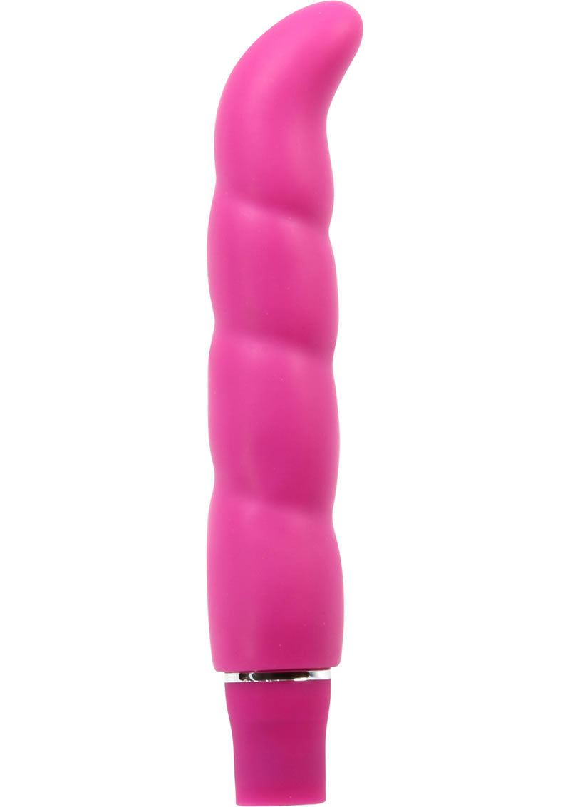 Luxe Purity G Silicone G-Spot Vibrator - Pink Purity G Vibrator with ergonomic G-spot curve, 10 vibrating functions, and satin-smooth silicone, available in Blue Aqua, Purple Periwinkle, or Hot Pink.

G-spot vibrator, 10-function silicone vibrator, waterproof G-spot toy, satin-smooth vibrator, ergonomic G-spot curve, body-safe G-spot vibrator, colorful waterproof vibrator, Purity G 5-year warranty.