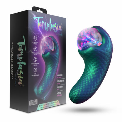 Plasma Ball Temptasia Enchanted  Serpent Rechargeable Silicone Dual Vibrator