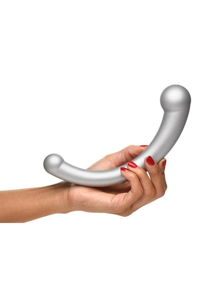 Crescent-shaped vibrating dual-ended dildo in Silver or Black, featuring 3 speeds, 7 patterns, premium silicone, and waterproof design for G-spot or P-spot stimulation.

10X Vibra-Crescent dildo, crescent-shaped vibrator, G-spot vibrator, P-spot stimulator, Silver vibrating dildo, Black dual-ended dildo, waterproof silicone vibrator, rechargeable crescent dildo, 10-mode vibrator, premium silicone sex toy