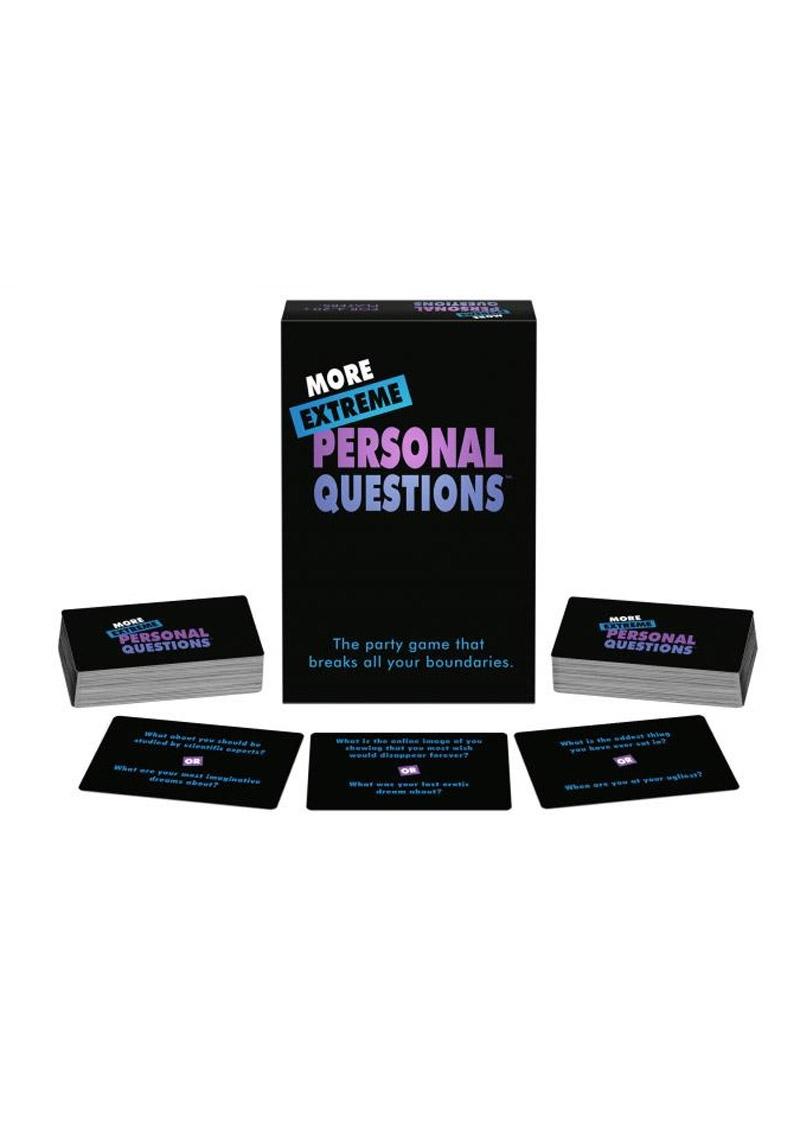 More Extreme Personal Questions Game Push boundaries and break the ice with More Extreme Personal Questions, the hilarious party game featuring 400 outrageous prompts.
More Extreme Personal Questions game, adult party game, boundary-pushing card game, party game with personal questions, interactive group games, adult humor card game, Kheper Games party game, X-rated adult games, hilarious party game questions, icebreaker card game.