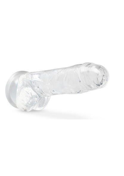 Realistic Crystalline Transparent Dildo with Balls and Suction Cup Base | Naturally Yours By Blush®