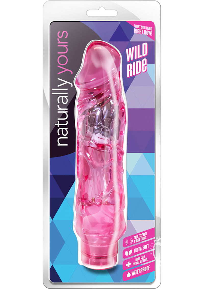 9 Inch While Ride Realistic Blue Dildo Vibrator | Naturally Yours By Blush®