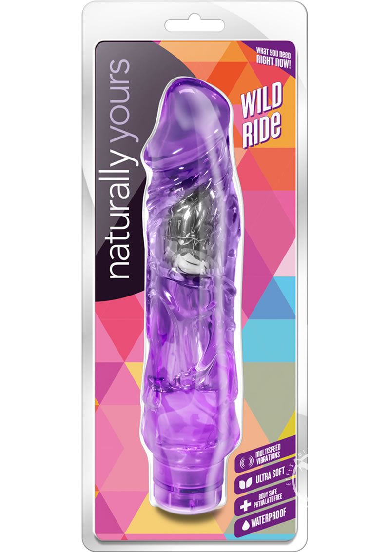 9 Inch While Ride Realistic Blue Dildo Vibrator | Naturally Yours By Blush®