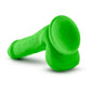 Neo Dual Density Dildo with Balls - Green/Neon Green - 6in