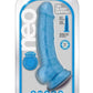 Neo Dual Density Dildo with Balls - Blue/Neon Blue - 7.5in