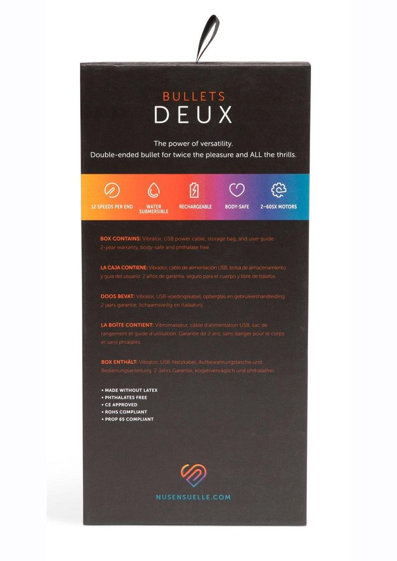 Nu Sensuelle Deux Silicone Rechargeable Bullet - Coral/Orange/Rose Gold