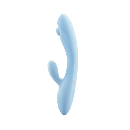 Moondust Magic - 8 Inch G Spot Clitoral Rabbit Vibrator - 10 Dual Vibration Modes - Soft Silicone - Blue | Play With Me By Blush®