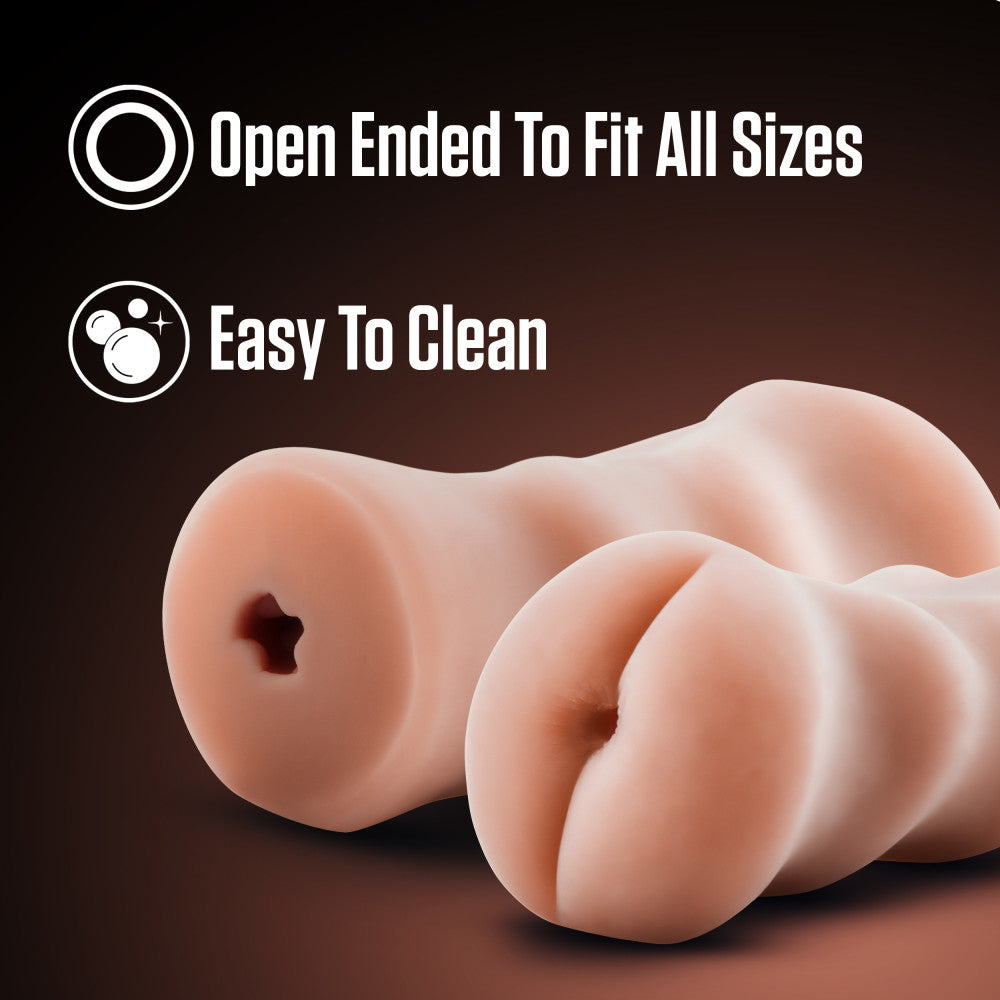 Beige male stroker with a tight, ribbed canal and ultra-soft X5® Plus material, designed for a realistic anal feel.
Keywords: male stroker, Cassie masturbator, tight canal stroker, ribbed canal, X5® Plus material, realistic anal feel, open-ended design, lifelike male toy, compact masturbator, lube compatible, AI-inspired sex toy, portable stroker