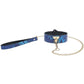 Ouch! Florence Collection Collar with Leash - Blue Florence Collection Collar and Leash by Ouch! featuring bonded leather and iridescent hardware, designed for stylish control and comfort