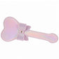 Ouch! Paris Collection Paddle - Pink Heart-shaped paddle with iridescent hardware and rhinestone bow, available in black, pink, and blue for decorative or BDSM use.