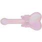 Heart-shaped paddle with iridescent hardware and rhinestone bow, available in black, pink, and blue for decorative or BDSM use.