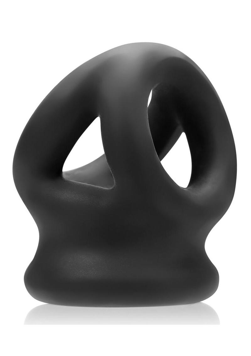 Oxballs Tri-Squeeze Silicone 3-Ring Ball Stretching Sling - Black TRI-SQUEEZE cocksling by Oxballs, featuring a built-in ball stretcher, 3-ring design, and soft PLUS+silicone™ material in black, blue, or clear.

cocksling, Oxballs TRI-SQUEEZE, ball stretcher sling, 3-ring cocksling, black cocksling, blue cocksling, clear cocksling, PLUS+silicone cocksling, bulge-enhancing sling, ball support ring, customizable cocksling.