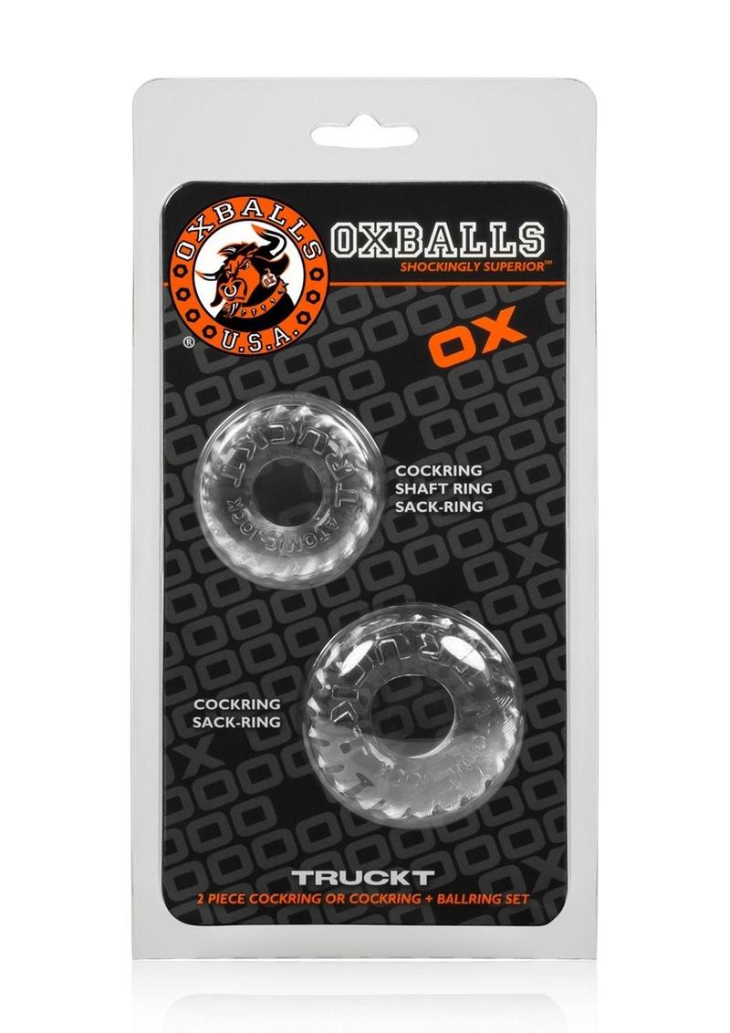 Oxballs Truckt Cock Ring - Black - 2 Pack The TRUCKT 2-Piece Cock Ring Set offers serious stretch, two versatile sizes, and secure comfort for enhanced performance and longer-lasting pleasure. Keywords: TRUCKT Cock Ring Set, OXBALLS cock rings, Skinflex-TPR cock rings, durable stretchable cock rings, ball support rings, stamina-enhancing cock rings, cock and ball rings set, phthalate-free cock rings, stretchable cock rings for men, adjustable cock ring set.