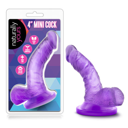 4 Inch Dildo with Balls and Realistic Curved G-Spot & Suction Cup Base | Naturally Yours By Blush®