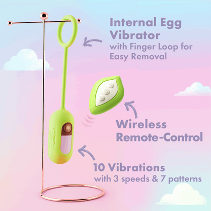 Green 4-piece vibrator set with mini wand, vibrating egg, wireless remote, and USB charging case for travel-friendly pleasure.
Keywords: vibrator set, mini wand vibrator, vibrating egg, remote control egg, USB charging case, travel-friendly vibrator, pinpoint stimulation, 12 vibration modes, body-safe silicone, phthalate-free, compact pleasure set, Blooming Bliss, wireless vibrator