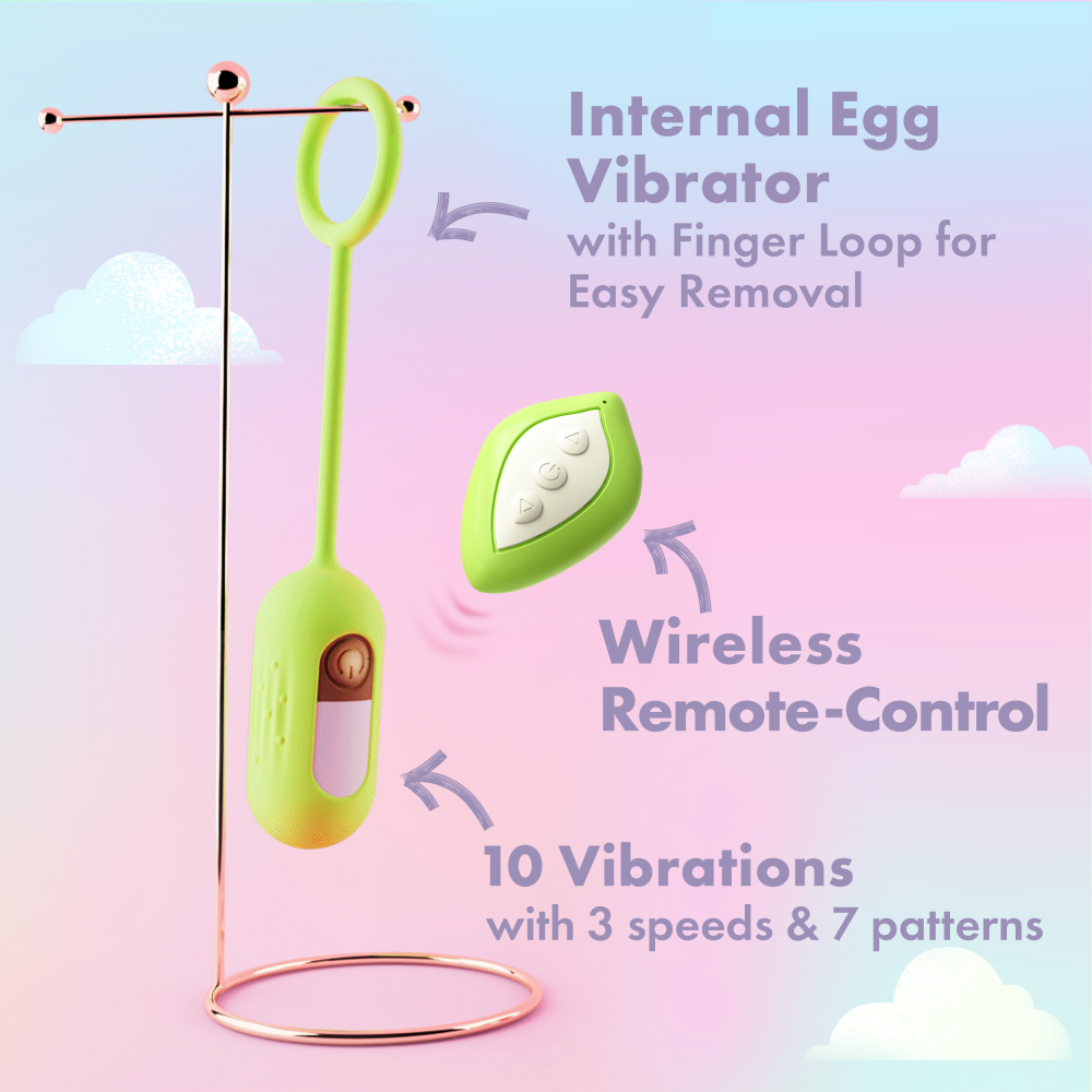 Green 4-piece vibrator set with mini wand, vibrating egg, wireless remote, and USB charging case for travel-friendly pleasure.
Keywords: vibrator set, mini wand vibrator, vibrating egg, remote control egg, USB charging case, travel-friendly vibrator, pinpoint stimulation, 12 vibration modes, body-safe silicone, phthalate-free, compact pleasure set, Blooming Bliss, wireless vibrator