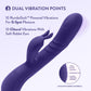 Blue rabbit vibrator with come-hither motion, G-spot stimulation, and dual vibration modes for clitoral and internal pleasure.
Keywords: rabbit vibrator, G-spot massager, come-hither motion, dual vibration modes, clitoral stimulator, silicone vibrator, magnetic USB charging, splashproof vibrator, 8.75-inch vibrator, smooth silicone, body-safe, IPX6 waterproof