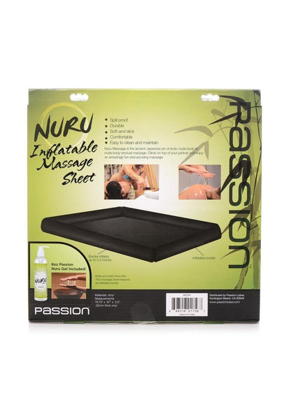 Nuru massage sheet with inflatable border and Japanese-style gel for spill-proof, slippery, sensual fun.

nuru massage sheet, inflatable massage sheet, nuru oil kit, spill-proof vinyl sheet, erotic massage kit, waterproof play sheet, Japanese massage gel, slippery massage sheet, sensual oil wrestling, durable vinyl sheet.