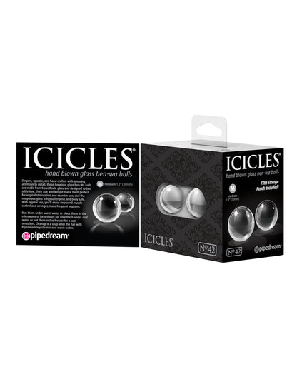 2 Piece Set Glass Ben-Wa Balls | Icicles® No. 42