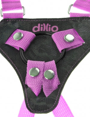 Dillio 7” strap-on suspender harness set with adjustable straps, silicone O-ring, and body-safe PVC dildo; available in pink or purple.
Keywords: strap-on set, 7-inch strap-on dildo, suspender harness set, adjustable strap-on harness, pink strap-on harness, purple strap-on dildo, body-safe PVC dildo, suction cup dildo, silicone O-ring harness, harness compatible dildo, strap-on role-play, secure harness system, latex-free dildo, water-based lubricant safe dildo, Dillio sex toy set