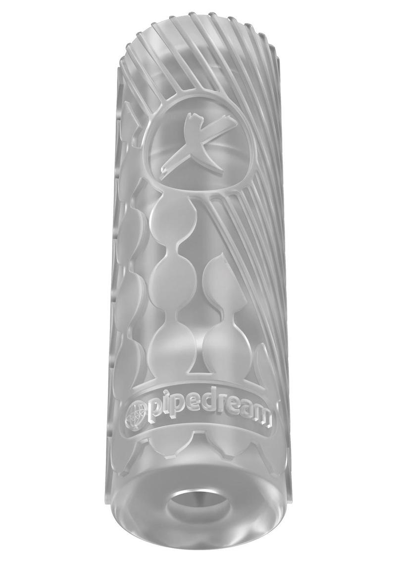 Pipedream Extreme Elite EZ Grip Masturbator - Clear EZ Grip Stroker in black or clear, featuring a textured interior, squeezable design, and snug suction for ultimate pleasure.

black stroker, clear stroker, textured stroker, suction stroker, handheld masturbator, squeezable stroker, TPE stroker, body-safe stroker, non-slip stroker, PDX Elite Stroker, male masturbator.