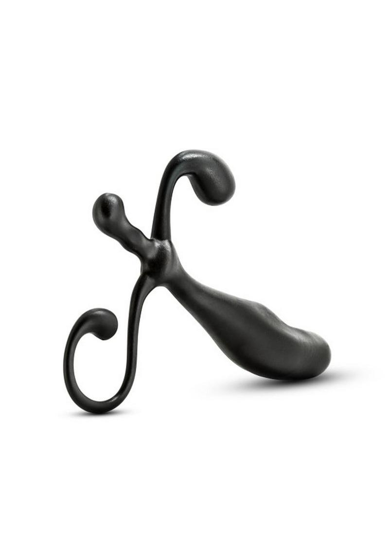 Black Prostimulator VX1 Prostate Massager featuring an ergonomic, curved design with a smooth finish. Its unique shape is optimized for precise prostate stimulation and hands-free use, providing intense pleasure and comfort.